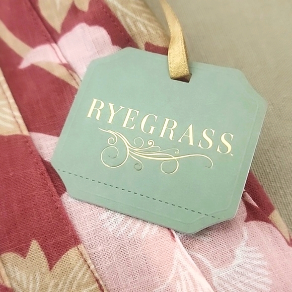 NWT...RYEGRASS PINK FLORAL LINEN SKIRT SZ 10 - Picture 3 of 6